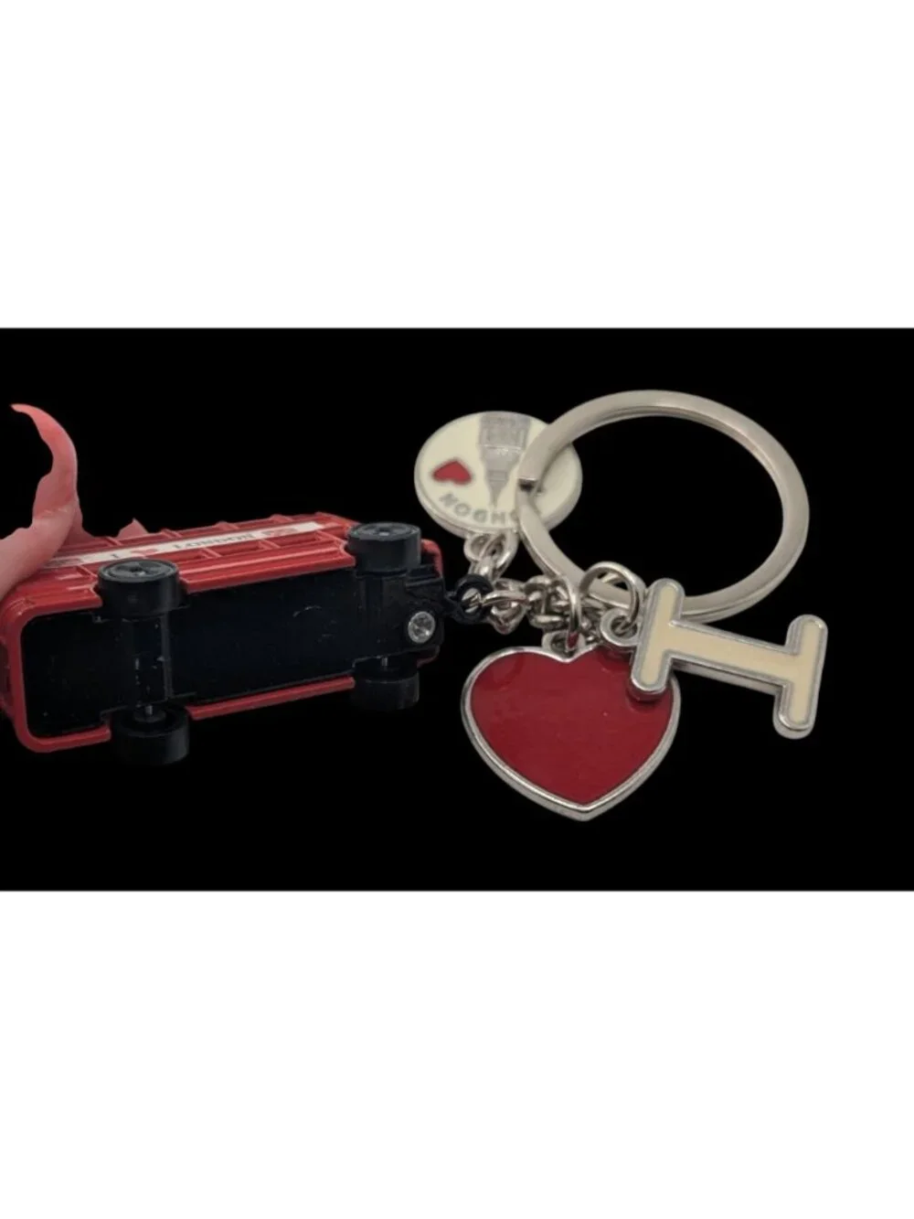 Travelcore London Souvenir Red Double Decker Bus Charm Keychain